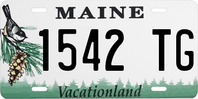 ME license plate 1542TG