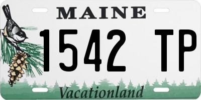 ME license plate 1542TP