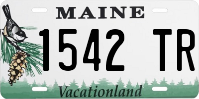 ME license plate 1542TR