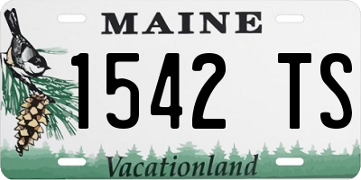 ME license plate 1542TS