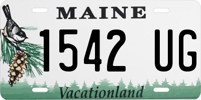 ME license plate 1542UG