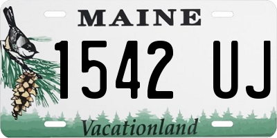 ME license plate 1542UJ