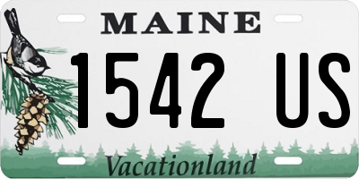 ME license plate 1542US