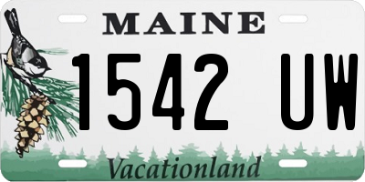 ME license plate 1542UW