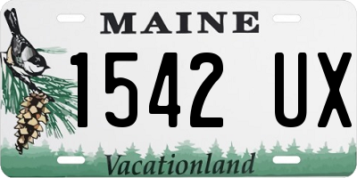 ME license plate 1542UX