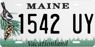 ME license plate 1542UY