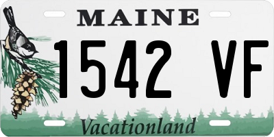 ME license plate 1542VF