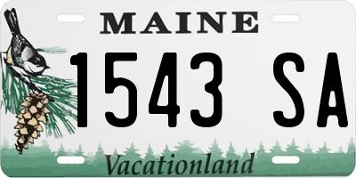 ME license plate 1543SA