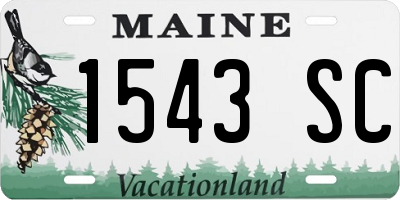 ME license plate 1543SC