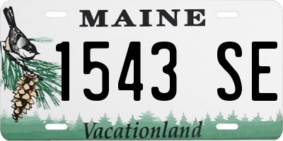 ME license plate 1543SE