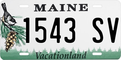 ME license plate 1543SV