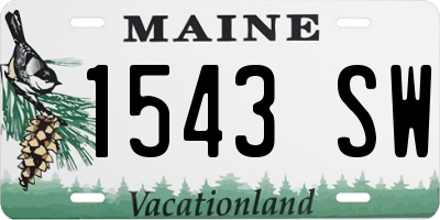 ME license plate 1543SW