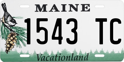 ME license plate 1543TC