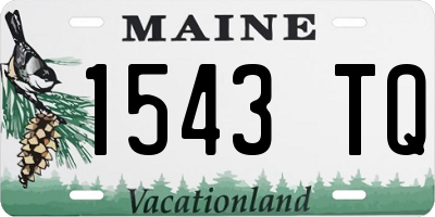 ME license plate 1543TQ