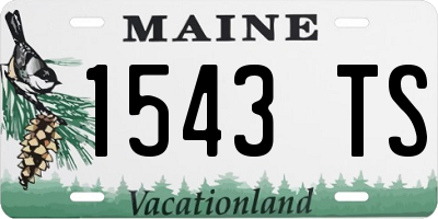 ME license plate 1543TS