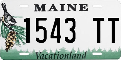 ME license plate 1543TT
