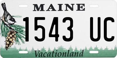 ME license plate 1543UC
