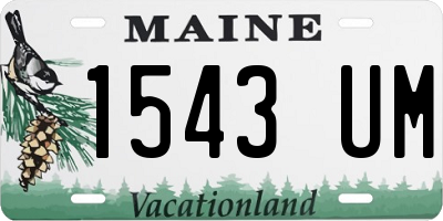 ME license plate 1543UM