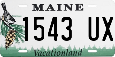 ME license plate 1543UX