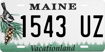 ME license plate 1543UZ