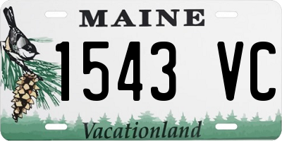 ME license plate 1543VC