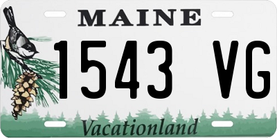 ME license plate 1543VG