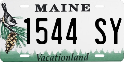 ME license plate 1544SY