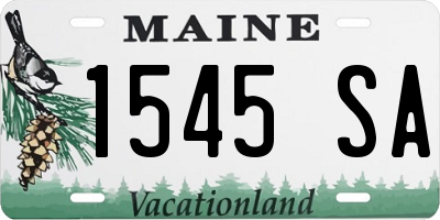 ME license plate 1545SA