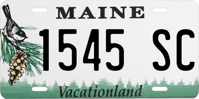 ME license plate 1545SC
