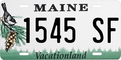 ME license plate 1545SF