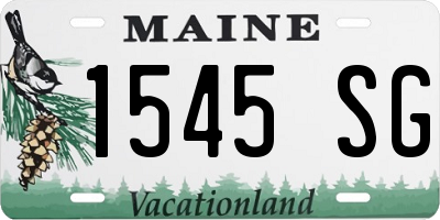 ME license plate 1545SG