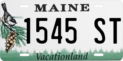 ME license plate 1545ST