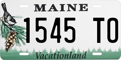 ME license plate 1545TO
