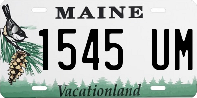 ME license plate 1545UM