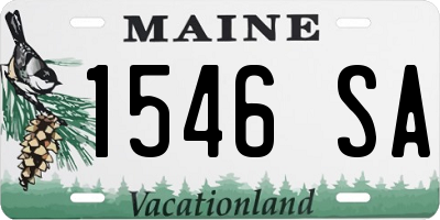 ME license plate 1546SA