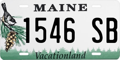 ME license plate 1546SB