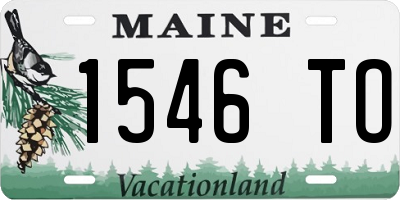 ME license plate 1546TO