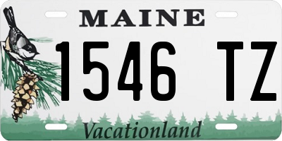 ME license plate 1546TZ