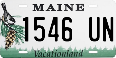 ME license plate 1546UN