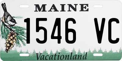 ME license plate 1546VC