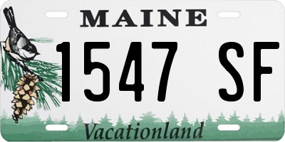 ME license plate 1547SF