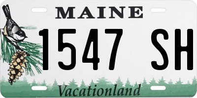 ME license plate 1547SH