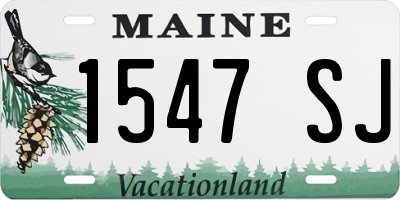 ME license plate 1547SJ