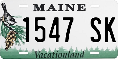ME license plate 1547SK