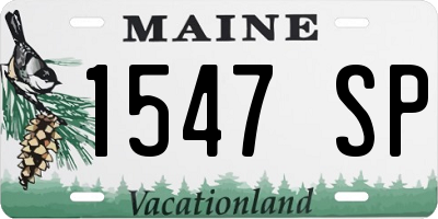 ME license plate 1547SP