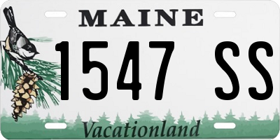 ME license plate 1547SS