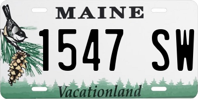 ME license plate 1547SW