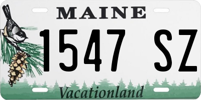 ME license plate 1547SZ