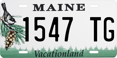 ME license plate 1547TG