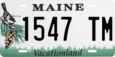 ME license plate 1547TM